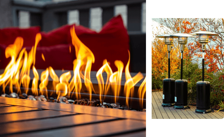 gas fire pit and patio heater installation, repairs and maintenance in calgary