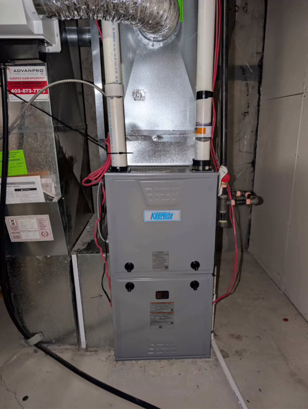 New KeepRite furnace installed in Calgary.