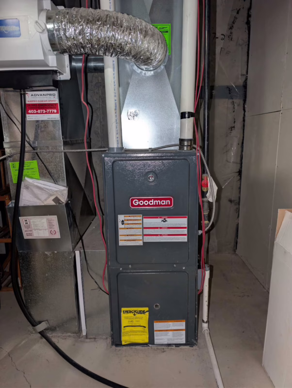Old furnace before replacement Calgary