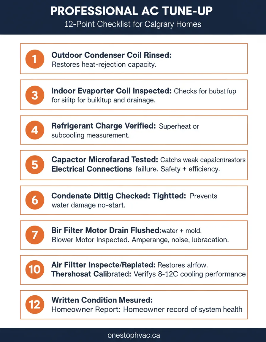 What Is Included In A Professional AC Tune-Up infographic